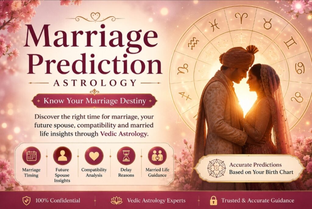 Marriage prediction astrology based on Vedic birth chart