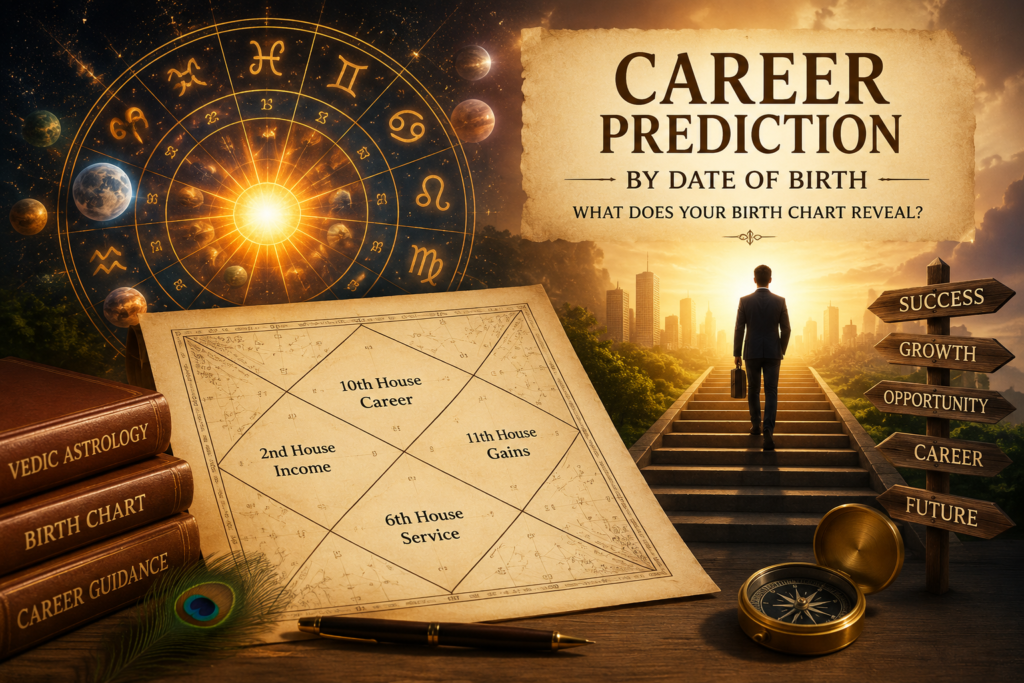Career prediction by date of birth using Vedic astrology and birth chart