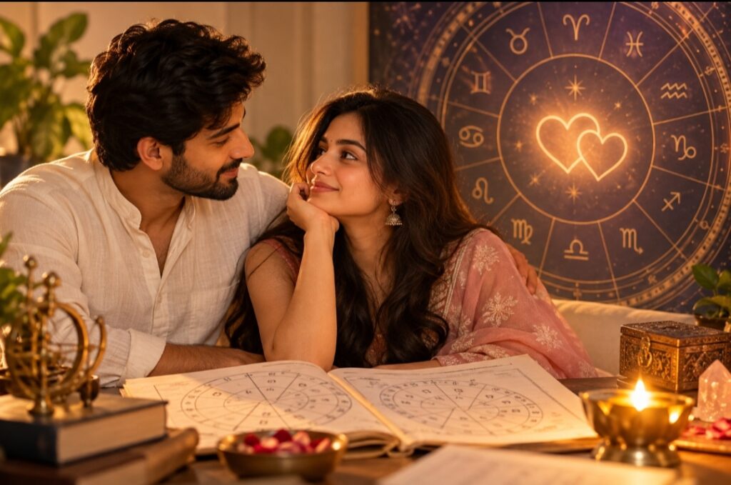 Love compatibility in astrology and romantic relationship